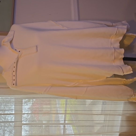 NWT Free People Camden Henley Optic White Size Medium - Picture 6 of 8